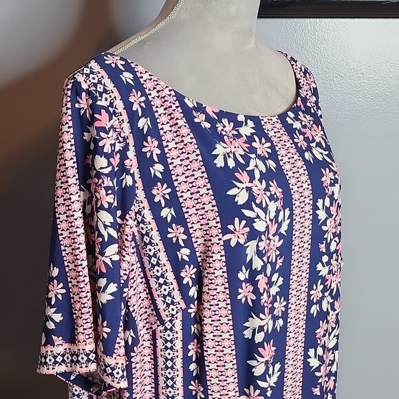 Eliza J Floral Border Print Jersey Dress Size 18W NWT - Picture 6 of 16